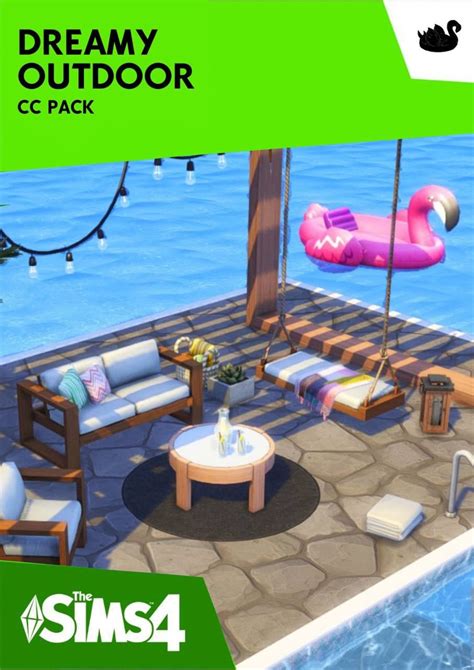 An Image Of A Living Room In The Game Dreamy Outdoor Cc Pack