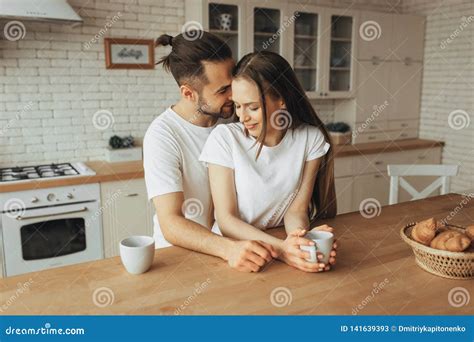 Beautiful Loving Couple Kissing In Bed Stock Image Image Of Romantic