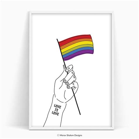Pride Flag Print Pride Poster Lgbtq Pride Lgbt Rainbow Etsy Canada