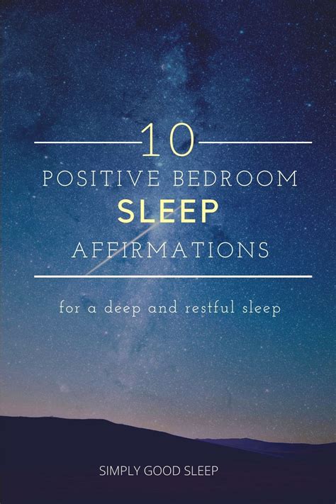 Ten Positive Sleep Affirmations Simply Good Sleep Affirmations