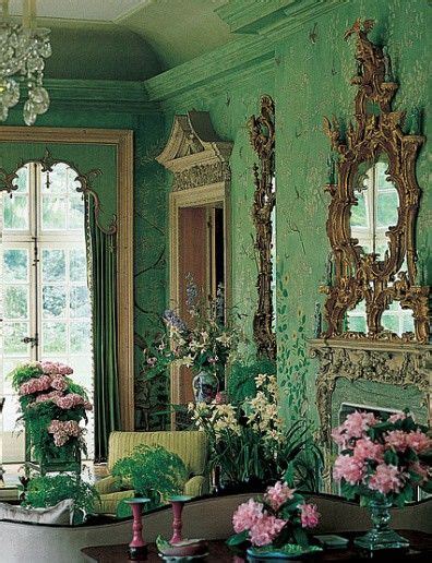 Green French Country Winfield House Green Rooms Garden Room