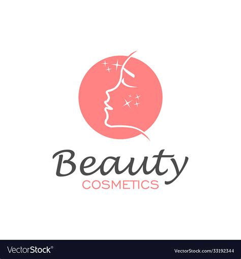 Beauty Cosmetics Logo Royalty Free Vector Image