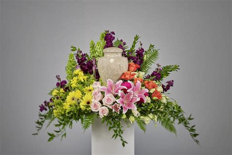 Rainbow Cremation Arrangement Ramsgate Floral Designs