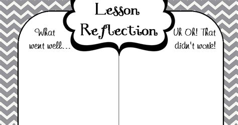 First Grade Glitter And Giggles Lesson Reflection Freebie