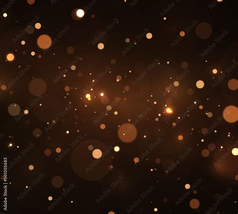 Abstract Magical Bokeh Lights Effect Background Sparkling Magical Dust Particles Glitter And