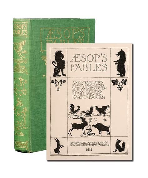Aesops Fables Arthur Rackham Vernon V S Jones First Trade Edition