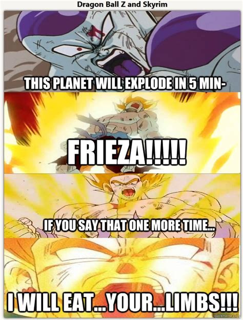 Due to things like dragon ball super, things like the fusion multipliers and the multiplier for legendary super saiyan have been retconned and changed. Dragon Ball Z/Skyrim Meme by ImmyG93 on DeviantArt