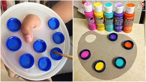 Cómo hacer una paleta de pintor con tapones