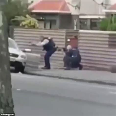 The Moment A Hero Cop Takes Down Terror Suspect In Christchurch Daily