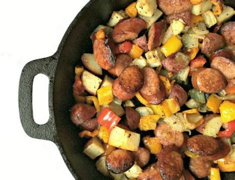 Sweet potatoes, broccoli and sausage go well together, especially when you add a balsamic. Quick & Easy Kielbasa Recipe with Potatoes & Peppers - one ...