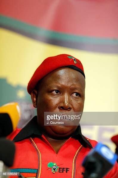 Julius Malema President Of The Economic Freedom Fighters Along With