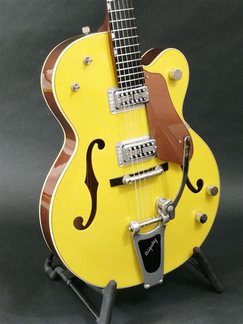 Gretsch Guitars G6118T 120th Anniversary 2003 Bamboo Yellow Guitar For Sale Musical Trades