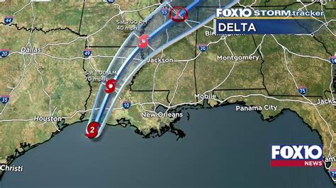 Hurricane Delta Live Radar Satellite Storm Track Loop Youtube