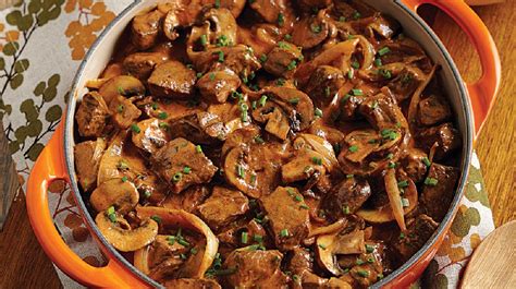 Beef Stroganoff in rosé sauce Recipe
