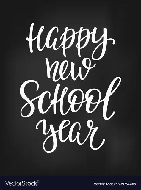 Happy New School Year Typography Quote Royalty Free Vector