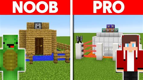 Minecraft Noob Vs Pro Security House Build Challenge Thanks To Maizen
