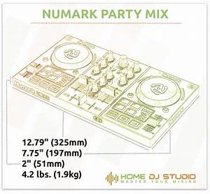 Numark Party Mix Dimensions