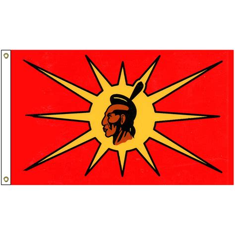 Nat 2×3 Mohawk 2′ X 3′ Mohawk Tribe Flag With Heading And Grommets
