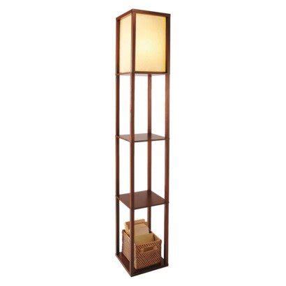 Charging station shelf floor lamp adesso allen roth 63 in bronze shelf floor lamp at lowes parker shelf floor lamp by adesso l brilliant source lighting artiva usa exeter. Threshold Shelf Floor Lamp - Brown (Walnut) with Ivory Shade (Includes CFL Bulb) - - Amazon.com