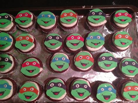 Teenage Mutant Ninja Turtle Fondant Cupcake Toppers Fondant Cupcake