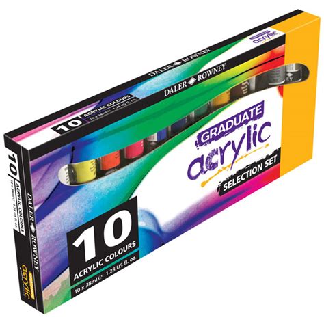 Daler Rowney Graduate Acrylic Paint Introduction Set 10 x ... Daler rowney system 3 acrylic paint choose from 57 colours 75ml tubes.