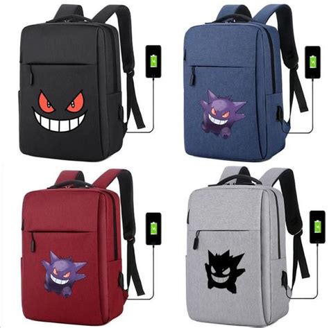 Pokemon Go Gengar Usb Charging Canvas Backpack Canvas Backpack