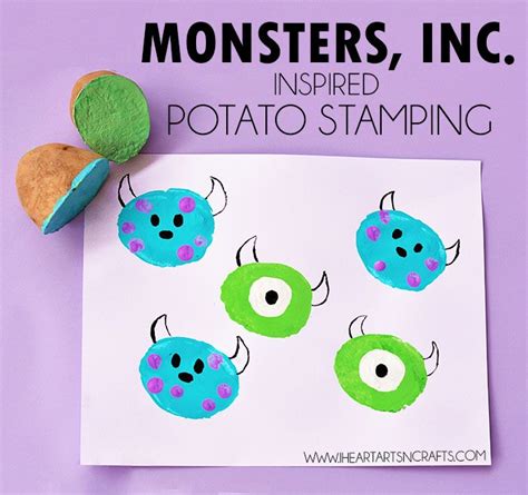 Monsters Inc Inspired Potato Stamping I Heart Arts N Crafts