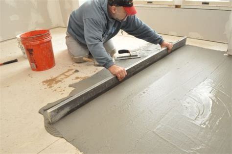 The surface is likely not even enough for the vinyl to lay waterproofing the subfloor is important to a vinyl installation, because without this protective. How to Level a Subfloor Before Laying Tile | Diy home improvement, Home improvement, Diy tile