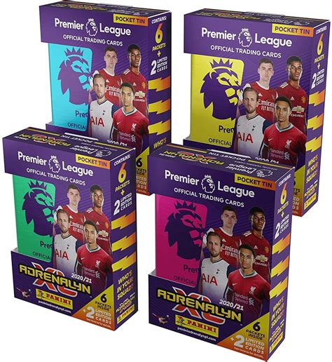 Panini Premier League Trading Cards 202021 Tins Adrrenalyn Etsy