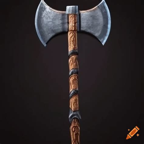 Double Sided Battle Axe Illustration