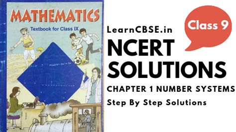 Ncert Solutions For Class 9 Maths Chapter 1 Number System