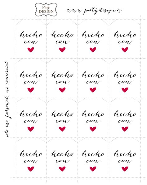 Printable T Tags Made With Love