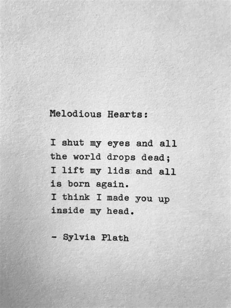 Sylvia Plath Melodious Hearts Hand Sylvia Plath Quotes Sylvia