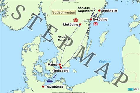 Stepmap Rundreise Südschweden Landkarte Für Schweden