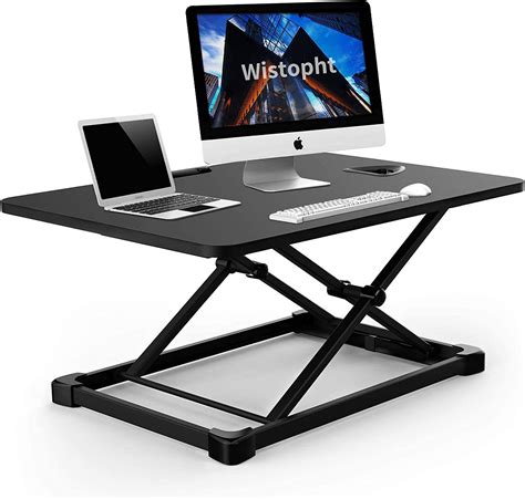 Wistopht Standing Desk Converter Height Adjustable Office Workstation