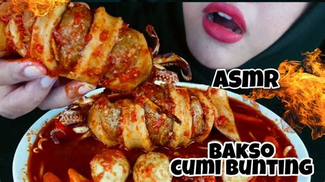 Cuci bersih cumi dan bersihkan selaput yang menempel pada kulitnya. ASMR BAKSO CUMI BUNTING VIRAL KUAH MERCON | ASMR MUKBANG ...