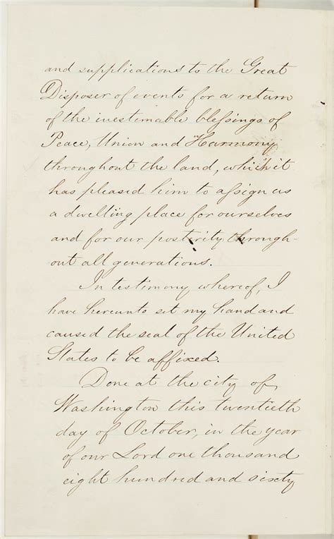 This day is a time to take stock of the. Presidential Proclamation 118 (Thanksgiving Day, 1864) (pa ...