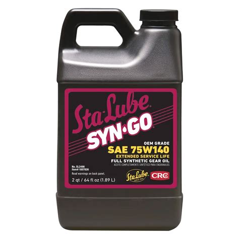 Sta Lube® Sl2496 Syn Go™ Sae 75w 140 Synthetic Combustible Extended Interval Gear Oil