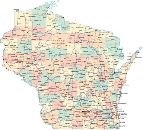 Map Of Wisconsin Travelsfinderscom