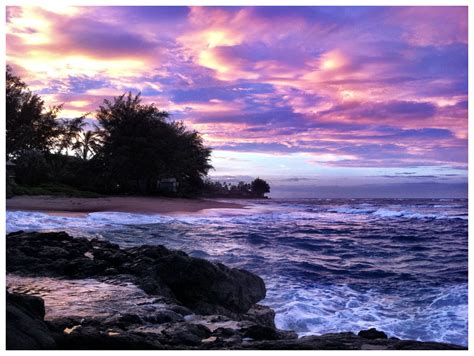 Sunset In Pinks And Blues Beautiful Sky Kauai Pink Life
