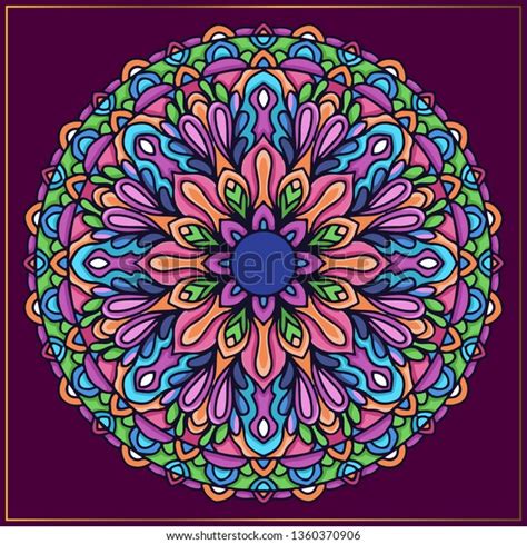 Vintage Indian Mandala Art Circular Flower Stock Vector Royalty Free