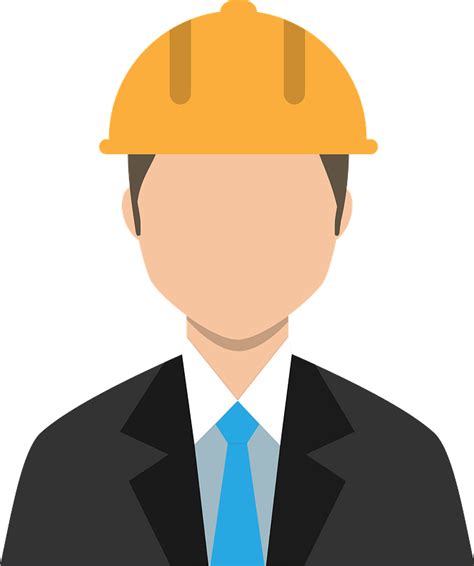 Businessman In A Yellow Hard Hat Clipart Free Download Transparent