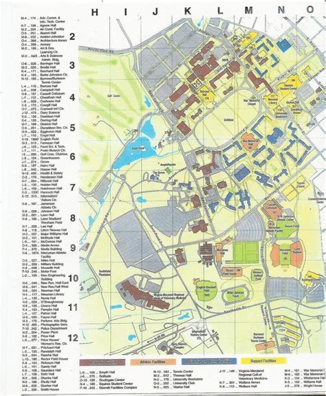 Virginia Tech Campus Map Virginia Map