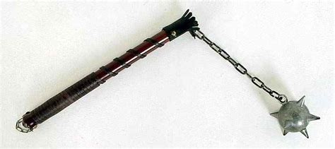 Medieval Flail Mace With Chain And Spiked Ball
