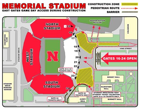 Nebraska Memorial Stadium Seating Chart Elcho Table