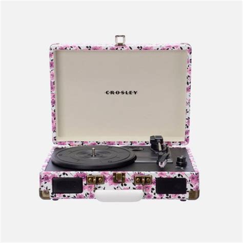 Crosley Cruiser Briefcase Styled Record Player Purple Ditsy Special