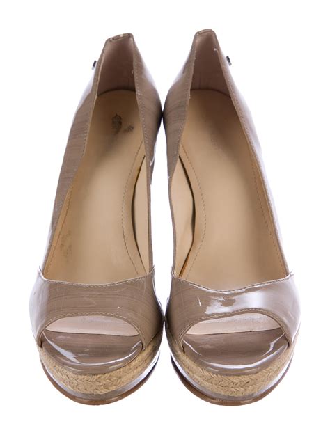 Calvin Klein Peep Toe Platform Wedge Pumps Shoes Wyl20304 The