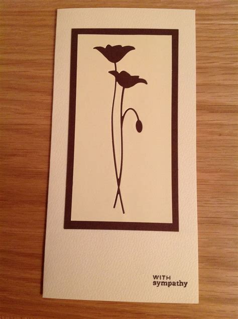 Memory Dies Prim Poppy Sympathy Card Poppy Cards Cards Handmade