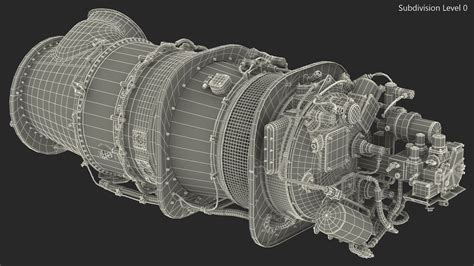 Pratt And Whitney PT6C Turboshaft Engine 3D Model 199 3ds Blend