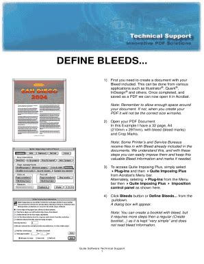 Fillable Online Define Bleeds Fax Email Print Pdffiller
